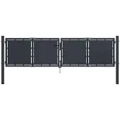 vidaXL Tuinpoort staal 300x100 cm antraciet