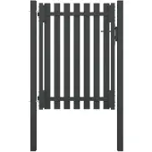 vidaXL Tuinhekpoort staal 100x125 cm antraciet