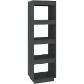 vidaXL Boekenkast/kamerscherm 40x35x135 cm massief grenenhout grijs