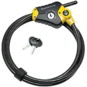 PLASTIMO Antivol - - Python 8433EURD - Verstelbare lengte van 30 cm tot 1,8 m - Verdraaid staal - Zwart