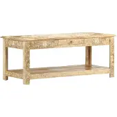 vidaXL Salontafel handgeschilderd 110x50x45 cm massief mangohout