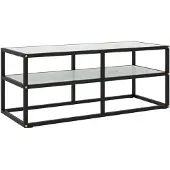 vidaXL Tv-meubel met wit marmerglas 100x40x40 cm zwart