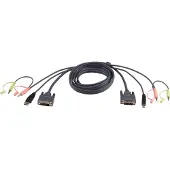 Aten 2L-7D02UI DVI-I Single Link KVM kabel met audio en USB - 1,8 meter