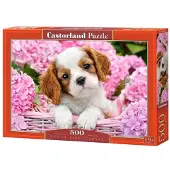 Selecta Play Pup in Pink Flowers – Puzzel – 500 stukjes – Satijnen afwerking – Perfecte pasvorm – Europese kwaliteit