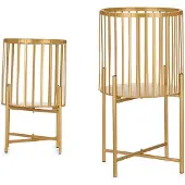 Gift Decor Plantenbakkenset 2 Onderdelen Stangen Gouden Metaal