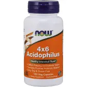 Now , 4x6 Acidophilus, 120 Veg Capsules