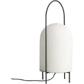 Woud Ghost vloerlamp Zwart-wit opaalglas