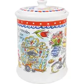 Blond Amsterdam Opbergpot Hollands Glorie Multi D 12,5 H 18,5 Cm