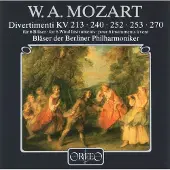 OUTHERE Bläser Der Berliner Philharmoniker - Mozart: Divertimenti KV 213, 240, 252, 253, 270 (CD)