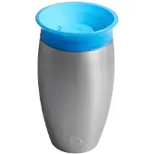 Munchkin Roestvrijstalen Drinkbeker - Miracle 360° Sippy Cup - Koelt tot 10 uur - Anti-Lek Drinkbeker - 266ml - Blauw - Vanaf 12 Maanden