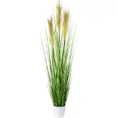 Kopu kunstplant pampusgras 95 cm 3 pluimen in witte pot