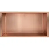 Saqu Shine inbouwnis 60x30x10 cm geborsteld brons koper pvd-coating