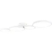 QAZQA Plafondlamp wit incl. LED 3 staps dimbaar 4-lichts - Lupolo