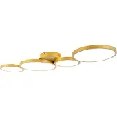 QAZQA Plafondlamp goud incl. LED 3 staps dimbaar 4-lichts - Lupolo