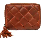 Bear design Marijn Quilt & Weave Ritsportemonnee - Cognac