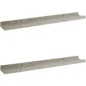 vidaXL Wandschappen 2 st 60x9x3 cm betongrijs