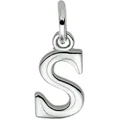 The Jewelry Collection Mucci Jewels Bedel - Zilverkleurig - Letter - Hanger voor ketting - Bedels voor armband