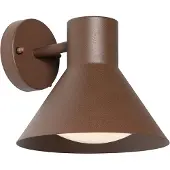 QAZQA Industriële buitenwandlamp roestbruin kegel IP44 - Natas