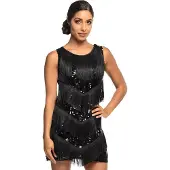 Boland Flapper Jurk Zwart Chicago