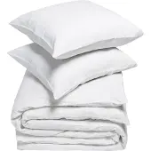 Yumeko Dekbedovertrek set Gewassen Linnen 240x220 Wit - Eco, Bio & Fairtrade