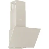 Wiggo WE-E513G(C) - Schuine Afzuigkap - 50 cm - Creme Glas - LED verlichting - Touch Control