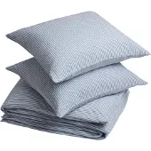 Yumeko Dekbedovertrek set Gewassen Linnen 200x220 Blauw - Eco, Bio & Fairtrade