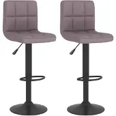 vidaXL Barkrukken 2 st stof taupe