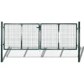 vidaXL Hekpoort staal 300x125 cm groen