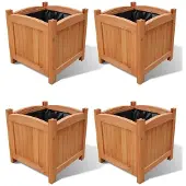 vidaXL Plantenbakken verhoogd 4 st 30x30x30 cm