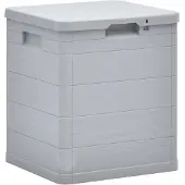 vidaXL Opbergbox voor in de tuin 90 L lichtgrijs