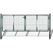 vidaXL Hekpoort staal 300x100 cm groen