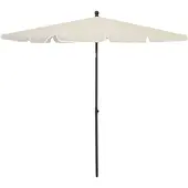 vidaXL Parasol met paal 210x140 cm zandkleurig