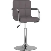 vidaXL Barkruk stof taupe