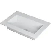 Ink Kraft Meubelwastafel 70x45cm Polystone - Zonder Kraangat - Mat Wit - 8718835021436 - Rechthoekig - Wastafels, Meubelwastafels