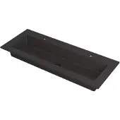 Ink Kraft Meubelwastafel 120x45cm Quartz - 2 Kraangaten - Zwart - 8718835023171 - Rechthoekig - Wastafels, Meubelwastafels