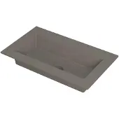 Ink Kraft Meubelwastafel 80x45cm Quartz - Zonder Kraangaten - Beton - 8718835097738 - Rechthoekig - Wastafels, Meubelwastafels