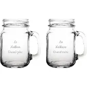 Fusion Drinkglas gegraveerd - 45cl - Le Meilleur Grand-père & La Meilleure Grand-mère