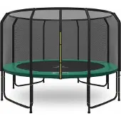 Magic Jump Fiber trampoline 427 cm Groen met veiligheidsnet