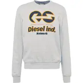 Diesel Sweatshirt 'Ginn' grijs gemêleerd / oranje / rood / zwart