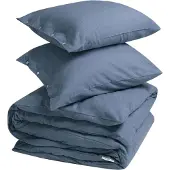 Yumeko Dekbedovertrek set Flanel 240x220 Blauw - Eco, Bio & Fairtrade