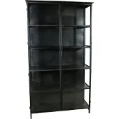 Ptmd collection PTMD Elina ijzeren kast 2-deurs zwart (Zwart, 120x211x36cm)