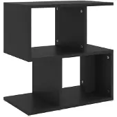 vidaXL Nachtkastje 50x30x51,5 cm bewerkt hout zwart
