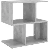 vidaXL Nachtkastje 50x30x51,5 cm bewerkt hout betongrijs