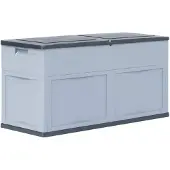 vidaXL Opbergkist 320 L grijs zwart