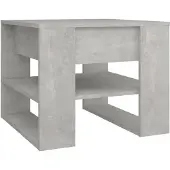 vidaXL Salontafel 55,5x55x45 cm bewerkt hout betongrijs