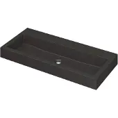 Ink Momento Meubelwastafel 100x45cm Quartz - Centraal - Zonder Kraangaten - Zwart - 8718835023751 - Rechthoekig - Wastafels, Meubelwastafels