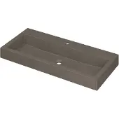 Ink Momento Meubelwastafel 100x45cm Quartz - Centraal - 1 Kraangat - Beton - 8718835049058 - Rechthoekig - Wastafels, Meubelwastafels