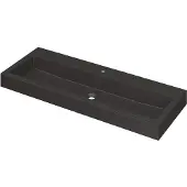 Ink Momento Meubelwastafel 120x45cm Quartz - Centraal - 1 Kraangat - Zwart - 8718835023799 - Rechthoekig - Wastafels, Meubelwastafels