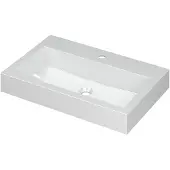 Ink Momento Meubelwastafel 70x45cm Polystone - 1 Kraangat - Glans Wit - 8718835023416 - Rechthoekig - Wastafels, Meubelwastafels