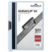 Durable Duraclip Klemmap A4, 1-60 vel, Lichtblauw